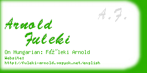 arnold fuleki business card